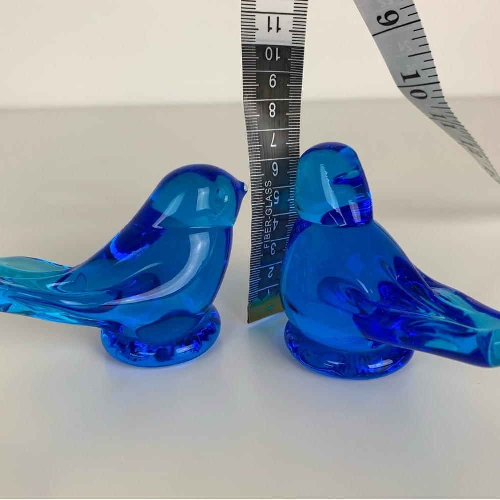 Set Of 2 Blue Bird Of Happiness Figurine Signed Leo Ward 1990 Ron Ray 1991 Vtg - Picture 6 of 11